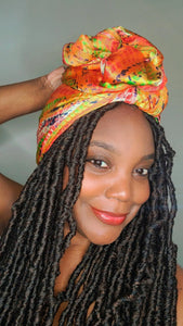 SUNSET SORBET  - SILK HEADWRAP