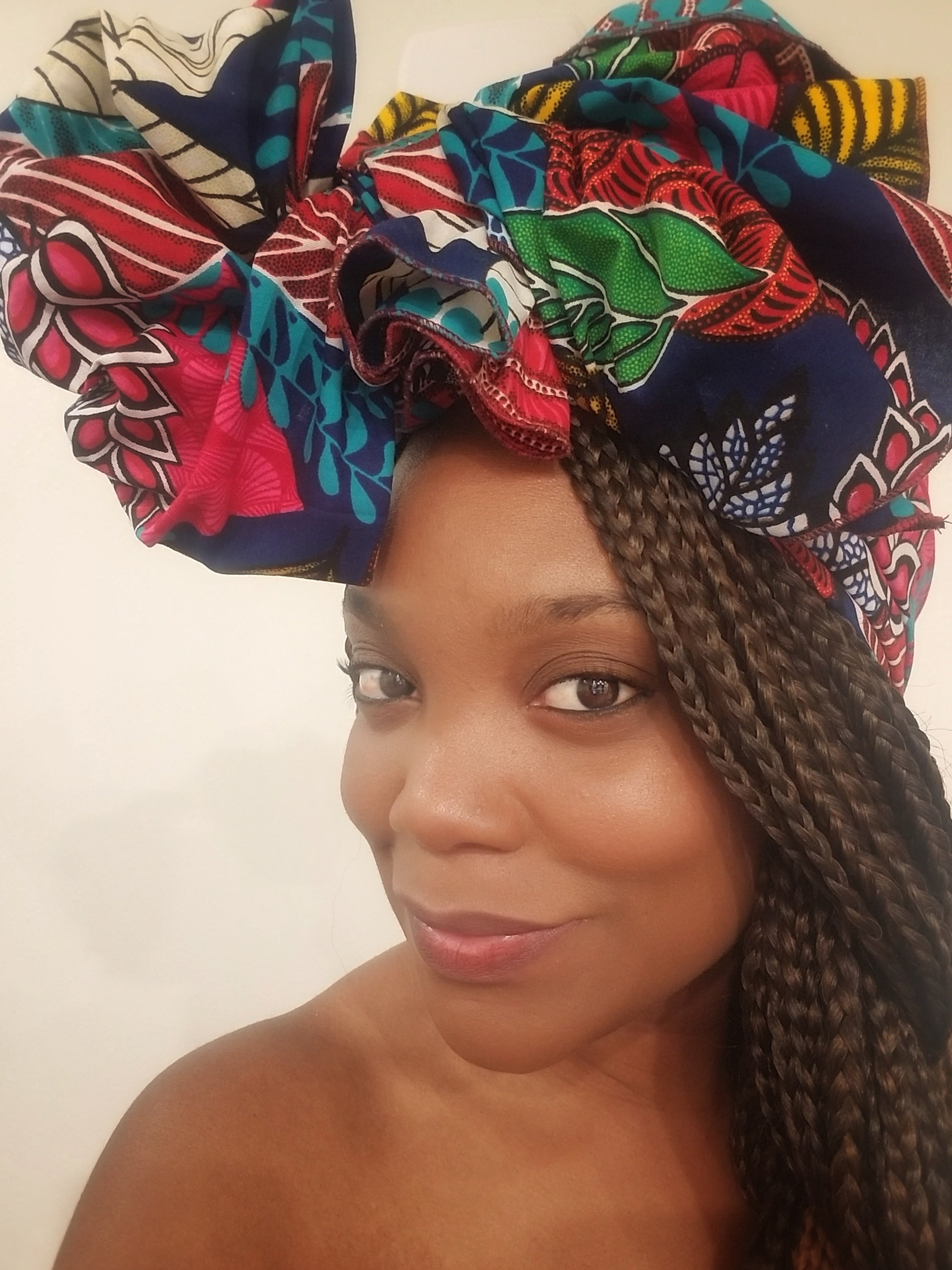 BURGANDY FALLEN LEAVES - HEADWRAP
