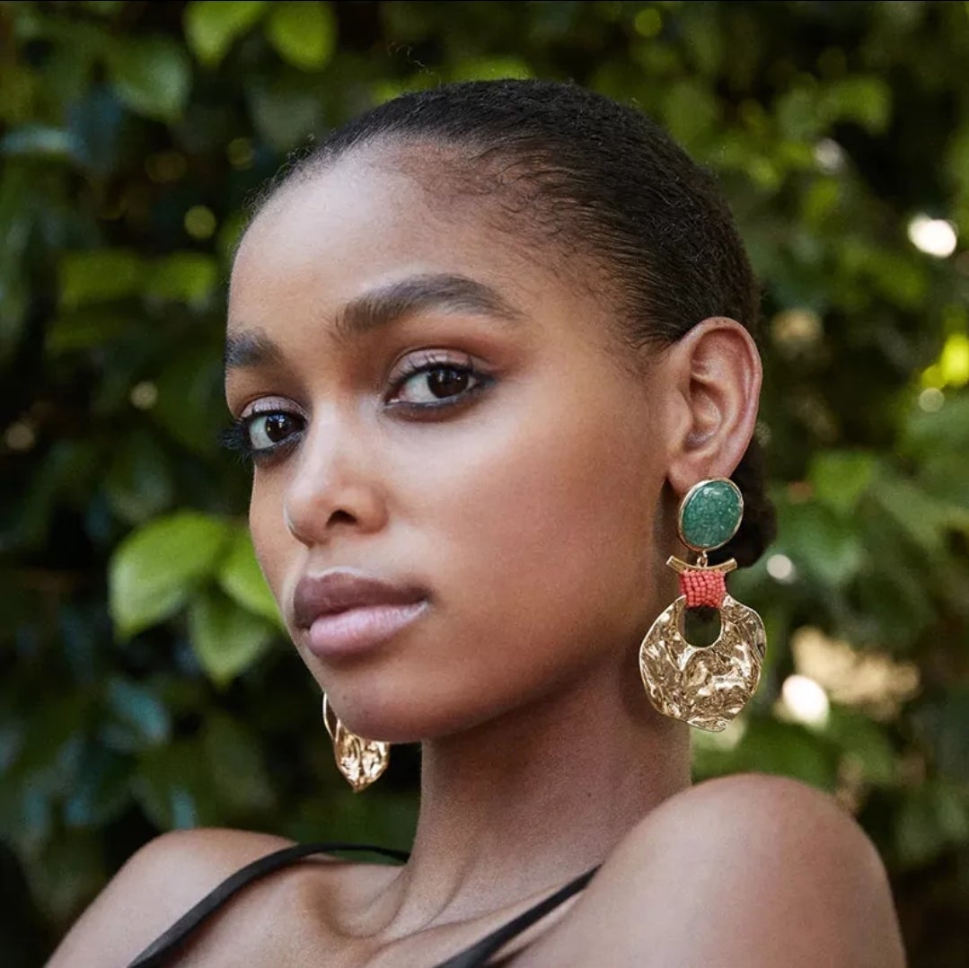 GOLDEN BEADED - EARRINGS